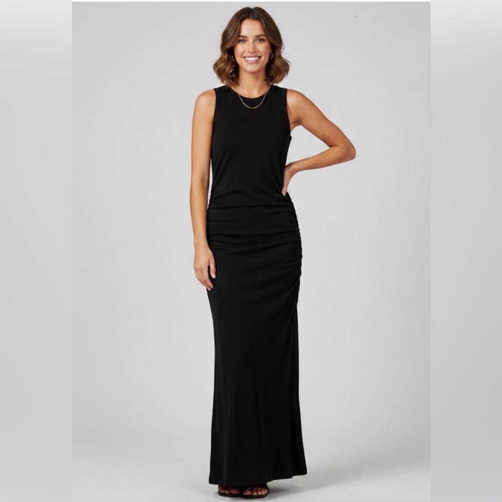 Cotton Chicks Chic Black Sleeveless Maxi Dress USA 🇺🇸